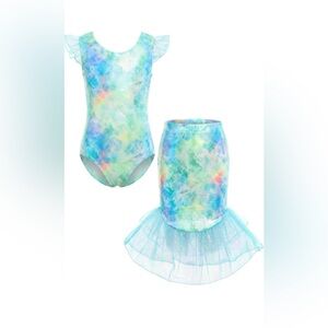 Colorful Mermaid Kids 2 pc Swimsuit NWT 4-5T